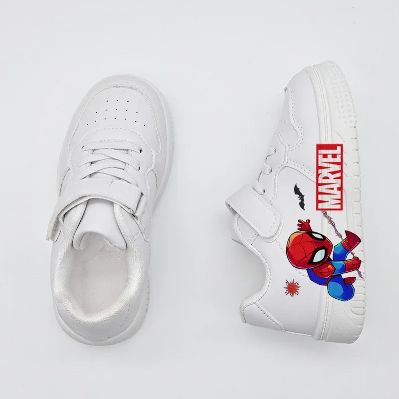 Kinder-Cartoon-Freizeitschuhe, modisches Design für Jungen, weiße Sportschuhe, rutschfeste Kindersneakers, Outdoor-Schuhe aus PU-Leder für Schüler – Detail 6