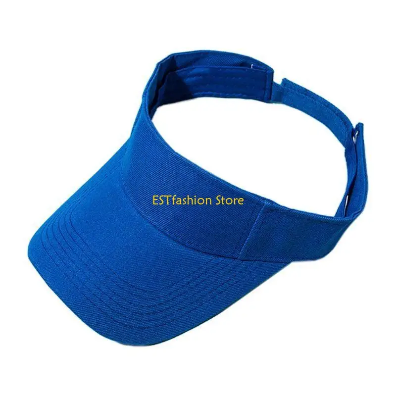 

Y5GC Unisex Summer Empty Top Cotton Baseball Plain Solid Color Outdoor Sunscreen Tennis Sport Golf Adjustable Trucker Hat