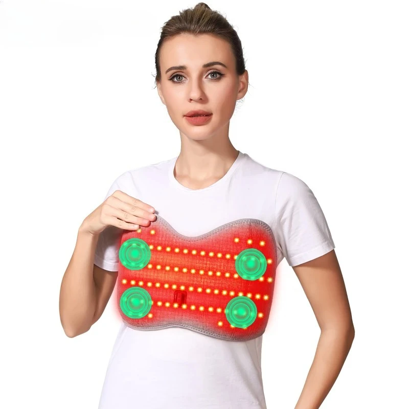 

Red Light Therapy Chest Heated Pad with Massage Relieves Chest Tension Improves Skin Condition and Promotes Blood Circulation