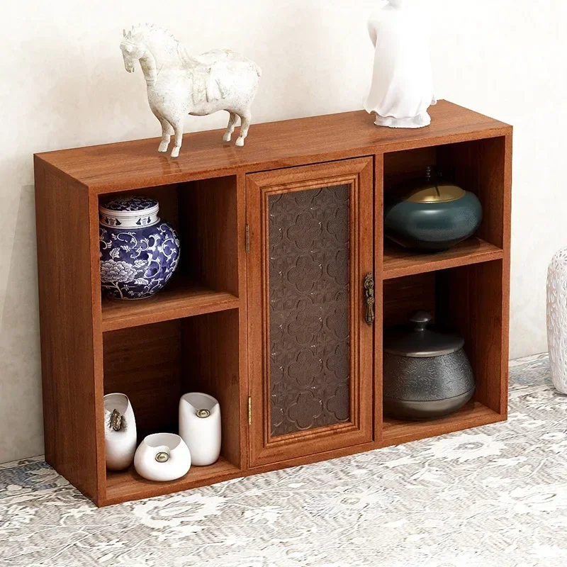 

Vintage solid wood drawer storage box Desktop tea set tea table cup storage cabinet sundries hand storage rack A