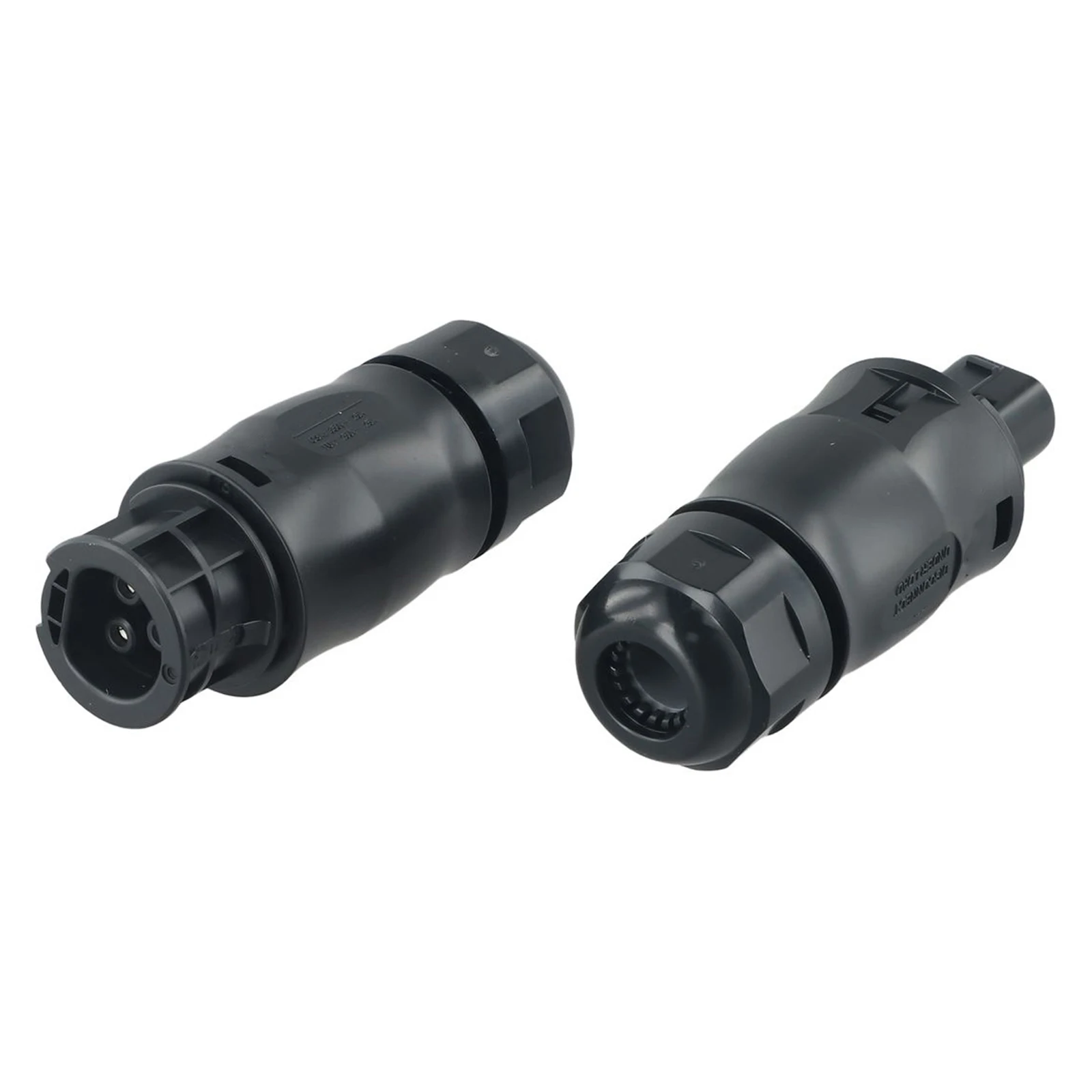 AC 3 Pin Socket Female and Male with IP68 Waterproof Rating for Inverter Connections Supporting Cable Sizes from 10 to 13mm