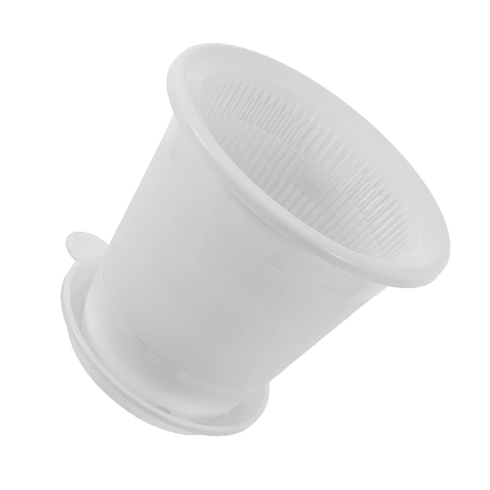 

chid Pot 4 Inch Flower Planter Drainage Hole White Nursery Pots Indoor Plants Small Planters Succulents Garden Plastic