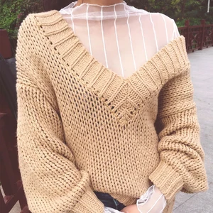 Sexy Harajuku gestrickte Langarmplatten durch transparent 8 Hauptverkaufsblusennetzhelligkeit - №7