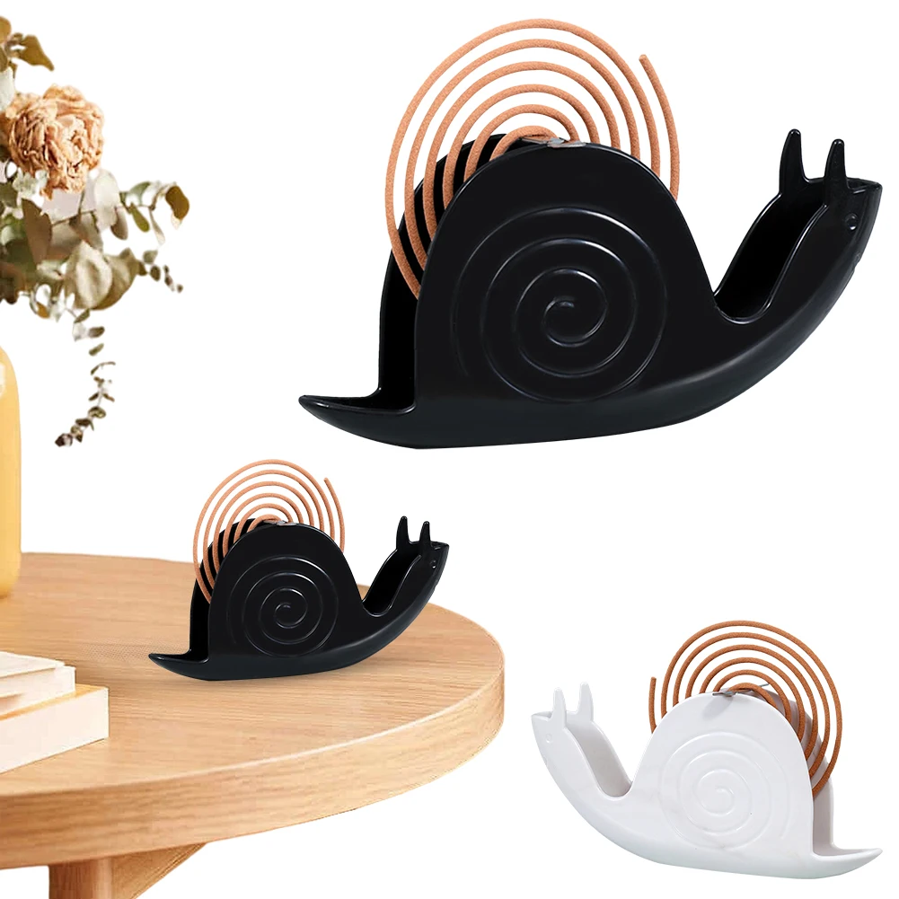 Snail Shape Incense Burner Holder Fireproof Mosquito Coil Burner Household Mosquito Coil Box for Home Bedroom Decoration