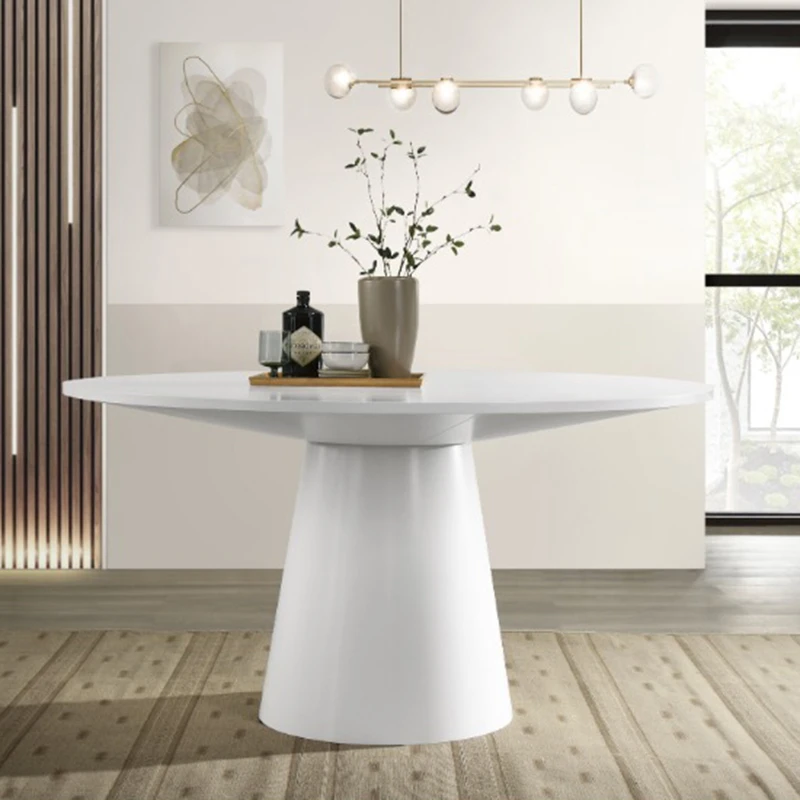 

Round Elegant Rockboard Dining Tables Designer Luxury Writing Modern Kitchen Tables Coffee Mesas Para Salas Home Furniture