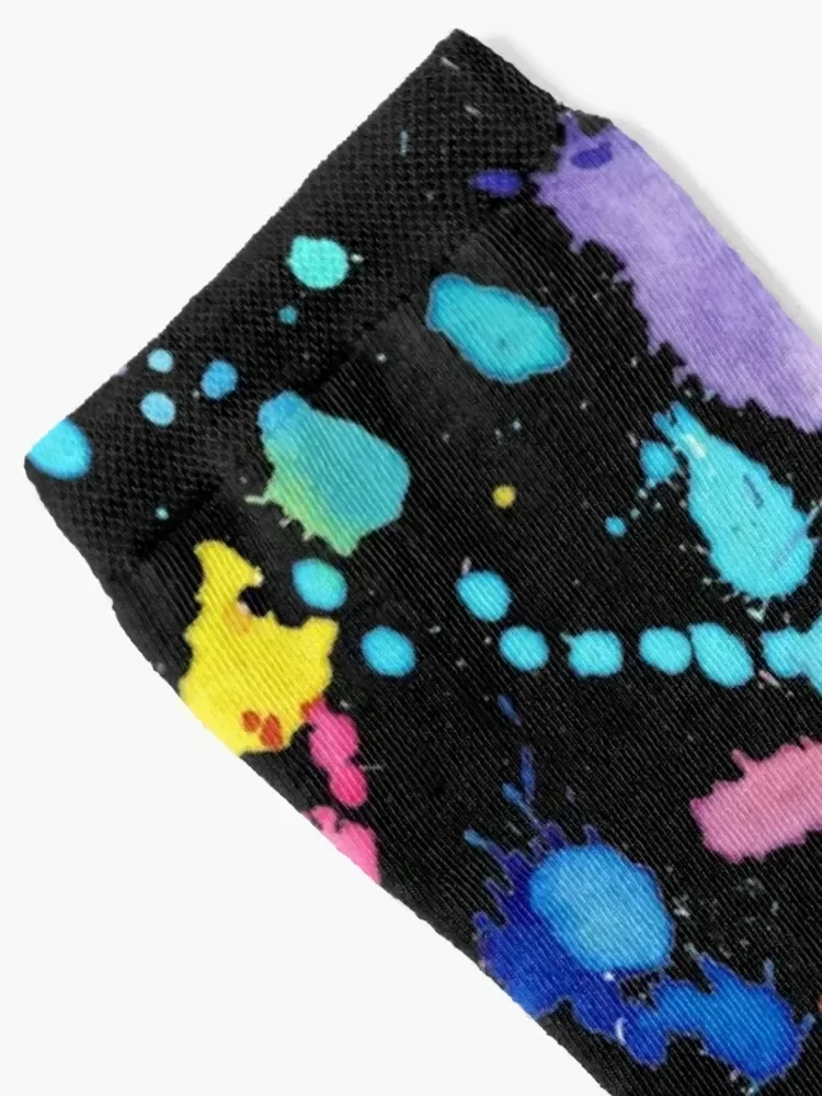 Black Background Paint Splatter Socks aesthetic tennis Men's Men Socks Luxury Brand Women's