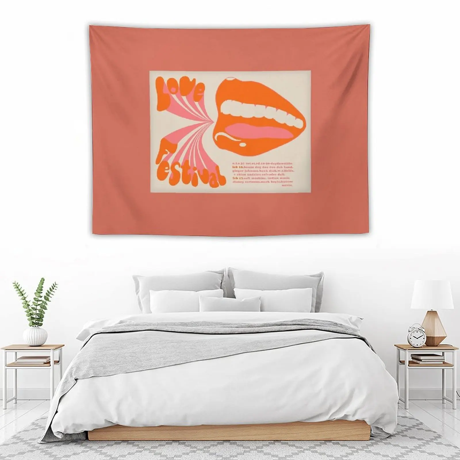 

London Love Festival Poster 1960s Psychedelic Tapestry Outdoor Decor Home Decor Accessories Tapestry