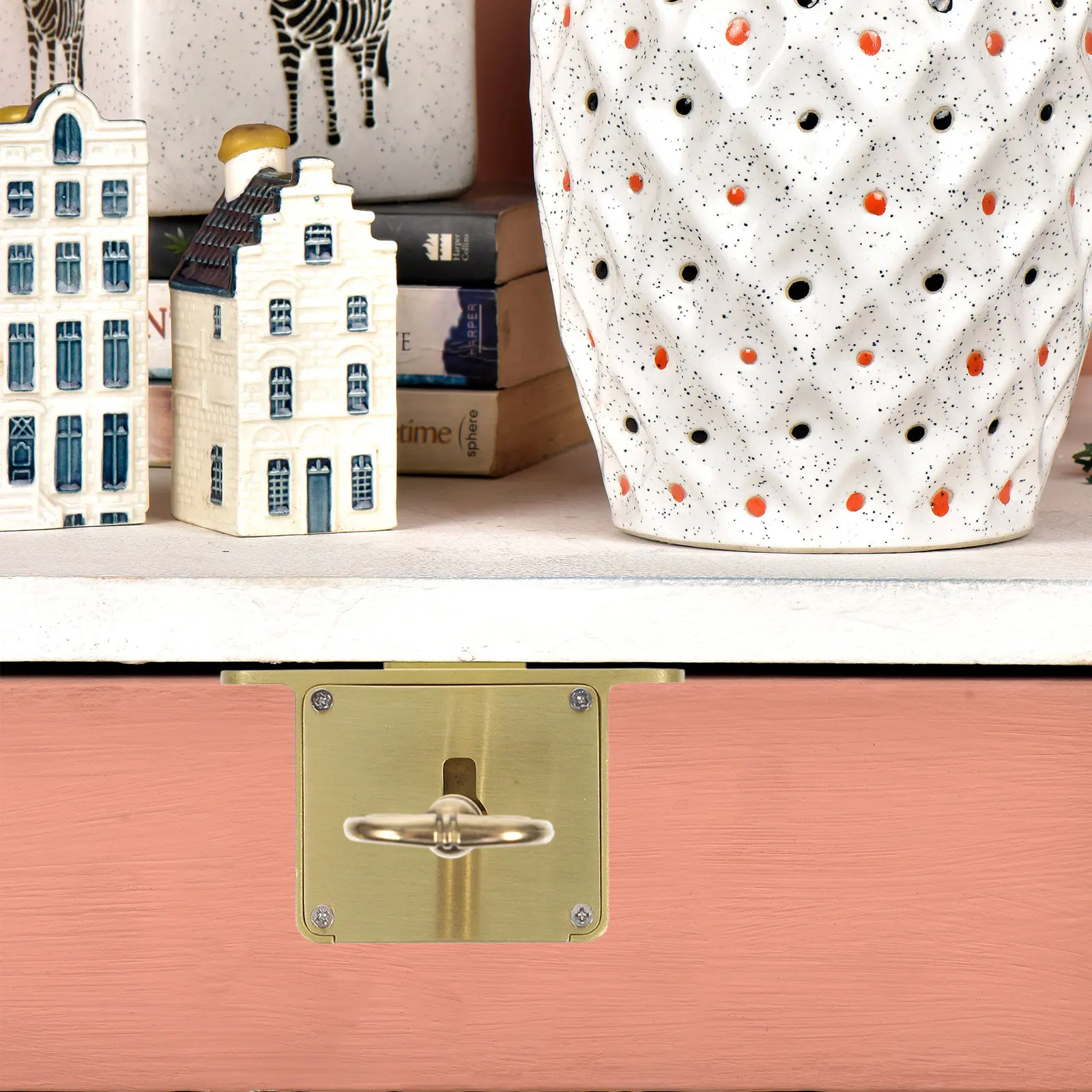 1Set High Strength Brass Drawer Safety Lock for Desk Cabinet Filing Cabinet Wooden Box Retro Style Flush Mount Secure Cam Lock