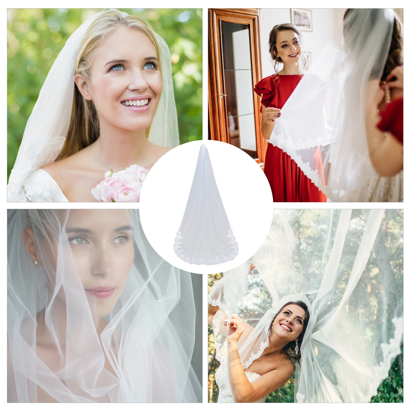 

Bridal Lace Veil Gorgeous Long Wedding Dress Veil for Bride Cathedral Wedding Veils for Brides Bridal Headpiece