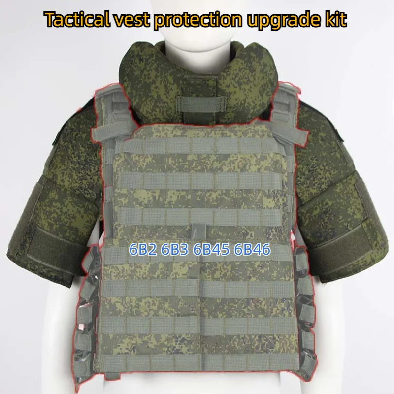 

Тактический Защитный Жилет Warrior, улучшенный комплект для тактического жилета, защита для плеч и шеи, армированный корпус серии 6b