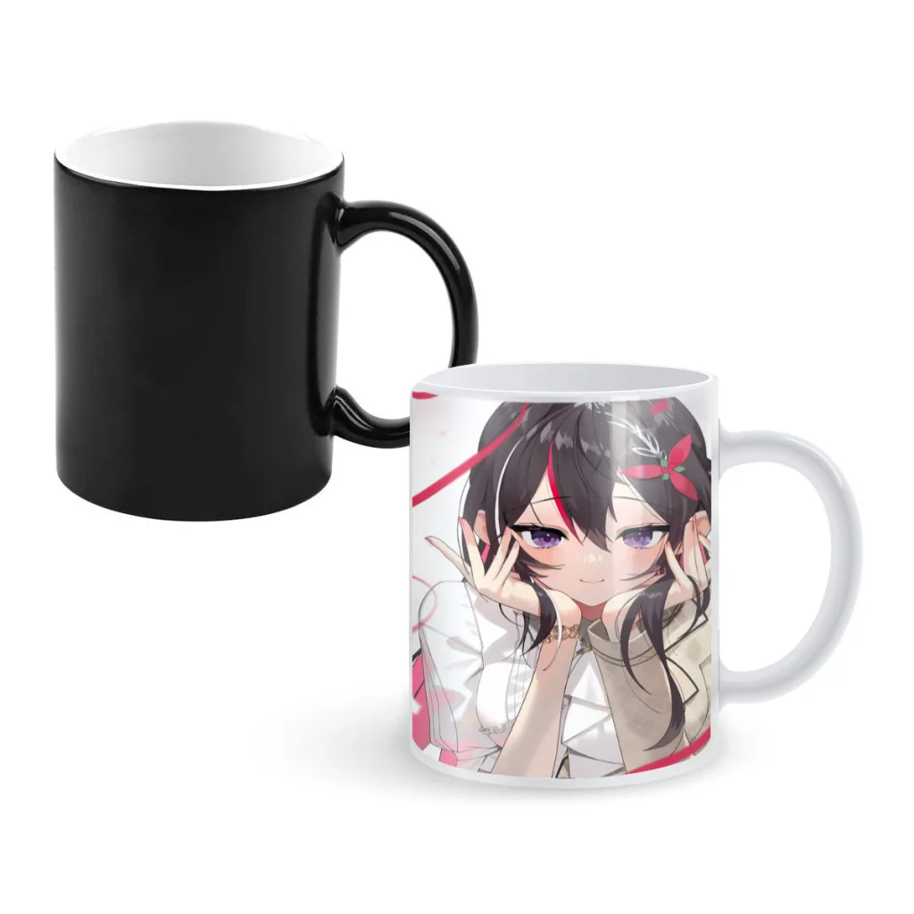 

Anime Hololive Kawaii Heat Sensitive Color Changing Mug 11OZ Ceramic Coffee Cup Magic Cup Heat Changing Coffee Mug