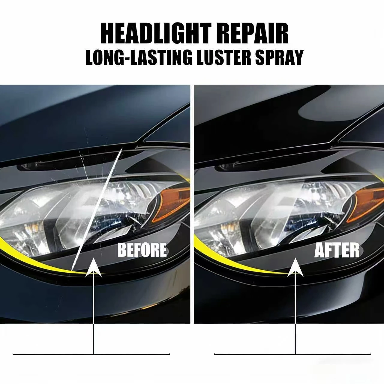 50g Headlight Repair Spray for BMW Toyota Car Long-Lasting Luster Auto Headlight Restorer Remove Yellowing Make Clean Easy Rub-O
