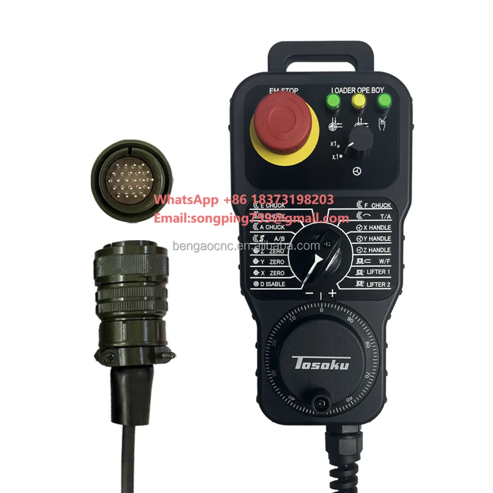 

Muratec CNC Machine Tool Electronic Handwheel Manual Pulse Generator HP-E-300-P33E MPG HandheldUnit Plug and Play