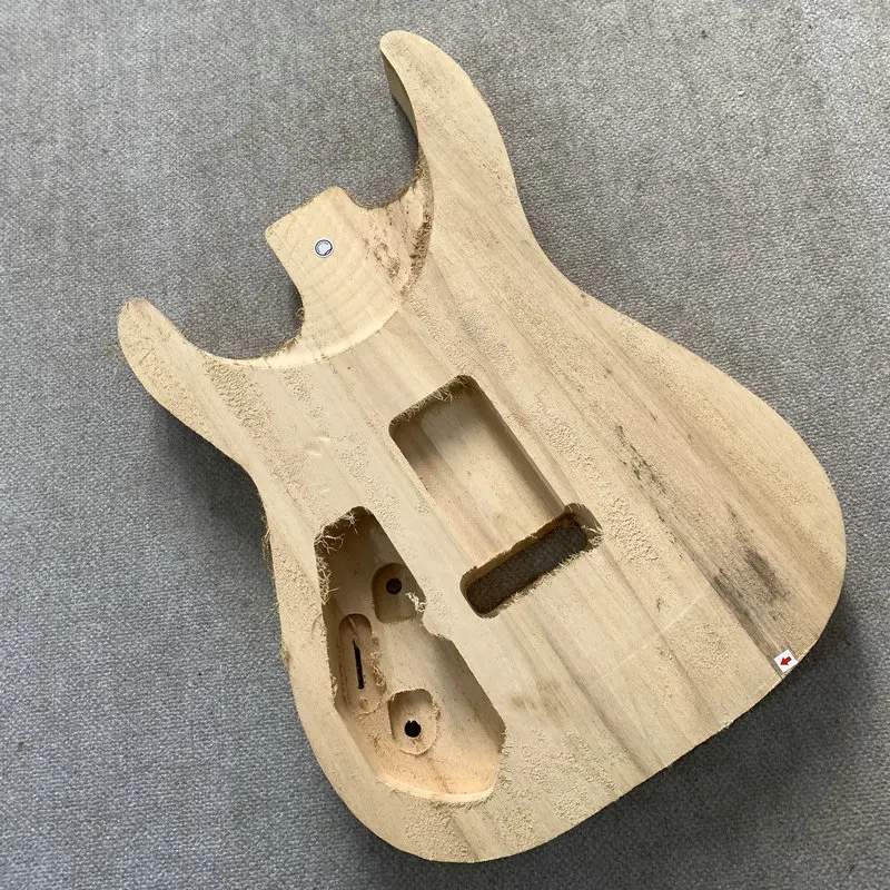 GB972 Unfinished  Electric Guitar Body Solid Basswood  DIY Guitar Parts Replace Accessories NO Paints Body Crack