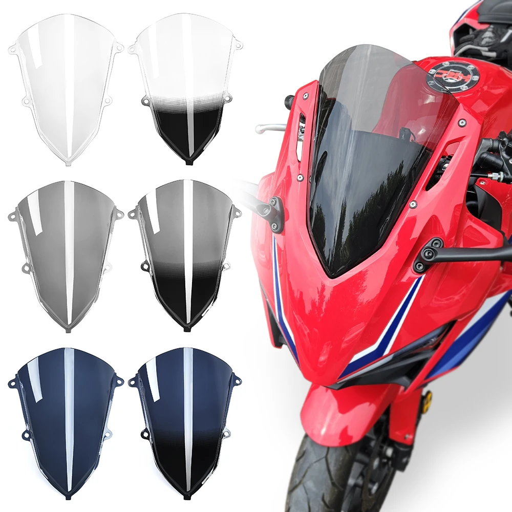 

Sport Touring Windshield Double Bubble Wind Deflector Front Fairing For Honda CBR400R CBR500R CBR 400R CBR 500R 2019-2025
