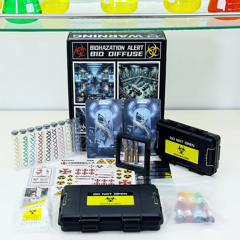 

New Resident Evil Cosplay Prop Handmade Sample Bottle Set:Num.4 Degenerate Series Diy Virus Model Kit Peripheral Toy Gifts