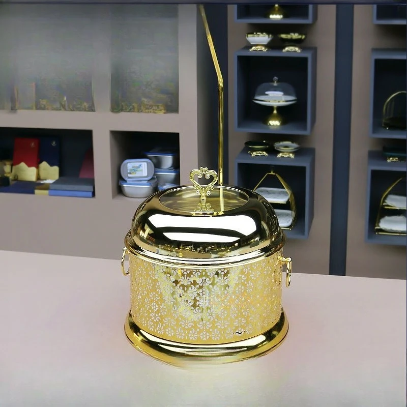 Stainless steel gold hanging dining stove hotel buffet stove