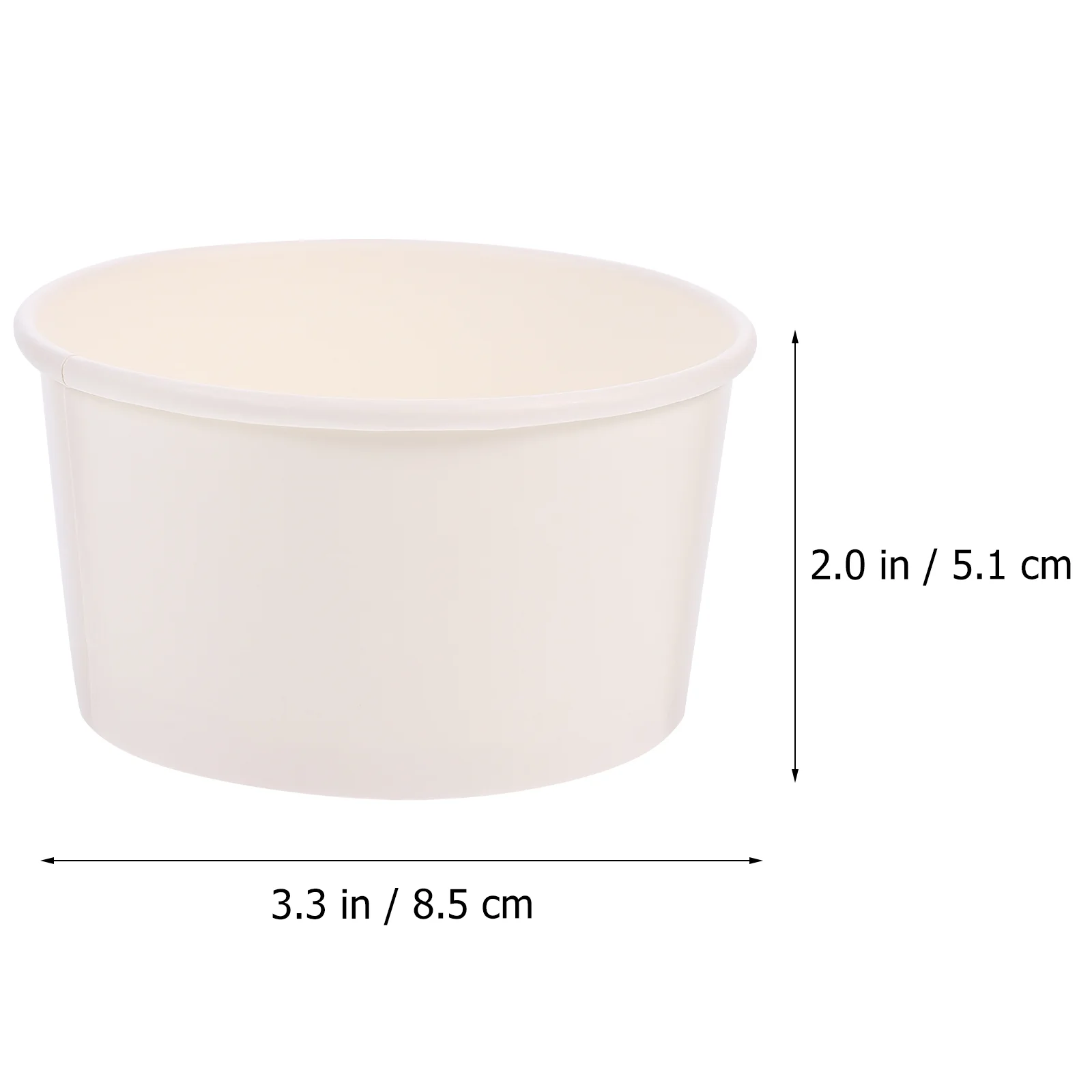 

100 Pcs Ice Cream Cups Snack Jelly Perfect Yogurt Mousse Cake Dessert Paper Plates Bowl