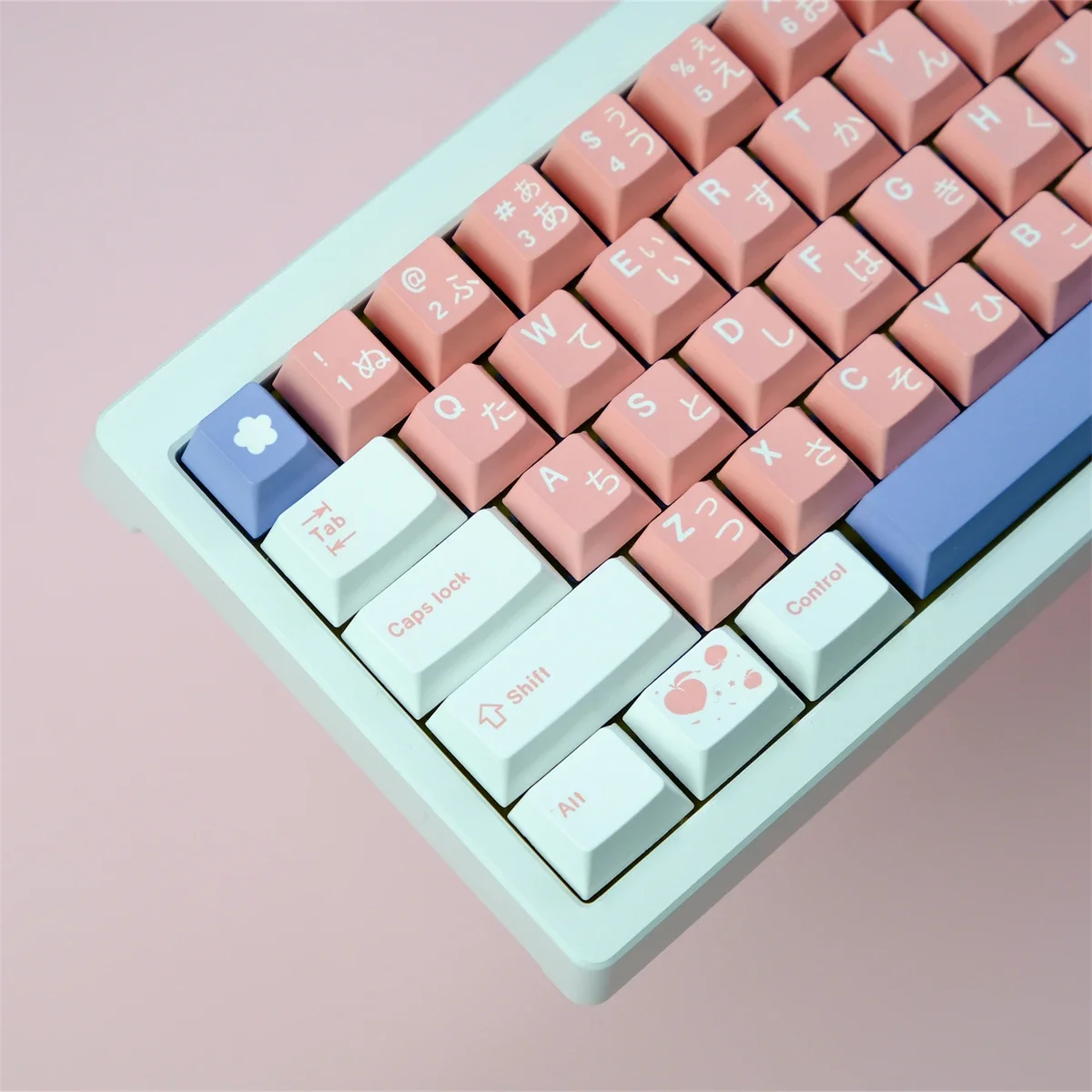 Peach Blossom Keycap 129 Keys PBT Original Height, Sublimation, Mechanical Keyboard Applicable, Customized