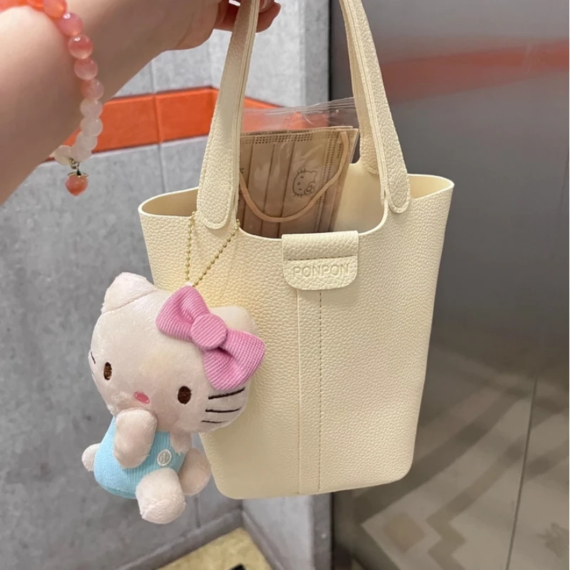 Kawaii Kt Gatto Peluche Ciondolo Seduta Laterale Kt Gatto Peluche Carino Zainetto Appeso Decorazione Zaino Regalo Simpatico Peluche