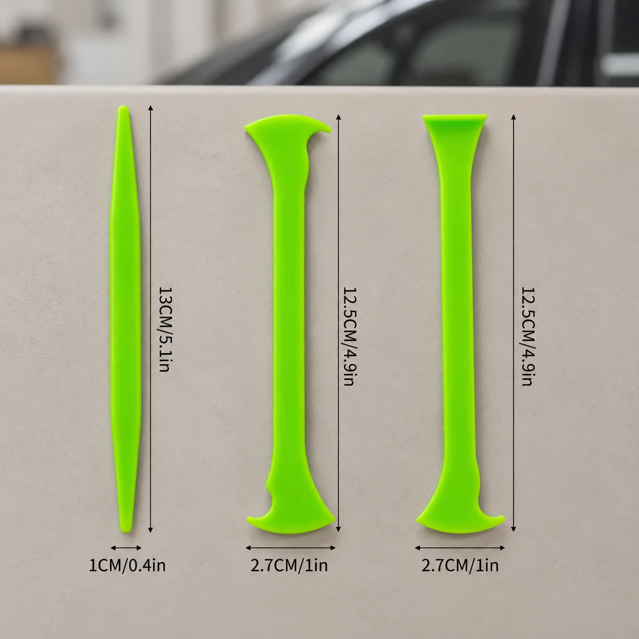 3Pcs Flexible Micro Squeegee Set Car Wrap Tool Vinyl Wrap Tool PPF Tool Window Tint Tool Corner Slot Edge Tucking Scraper Kit