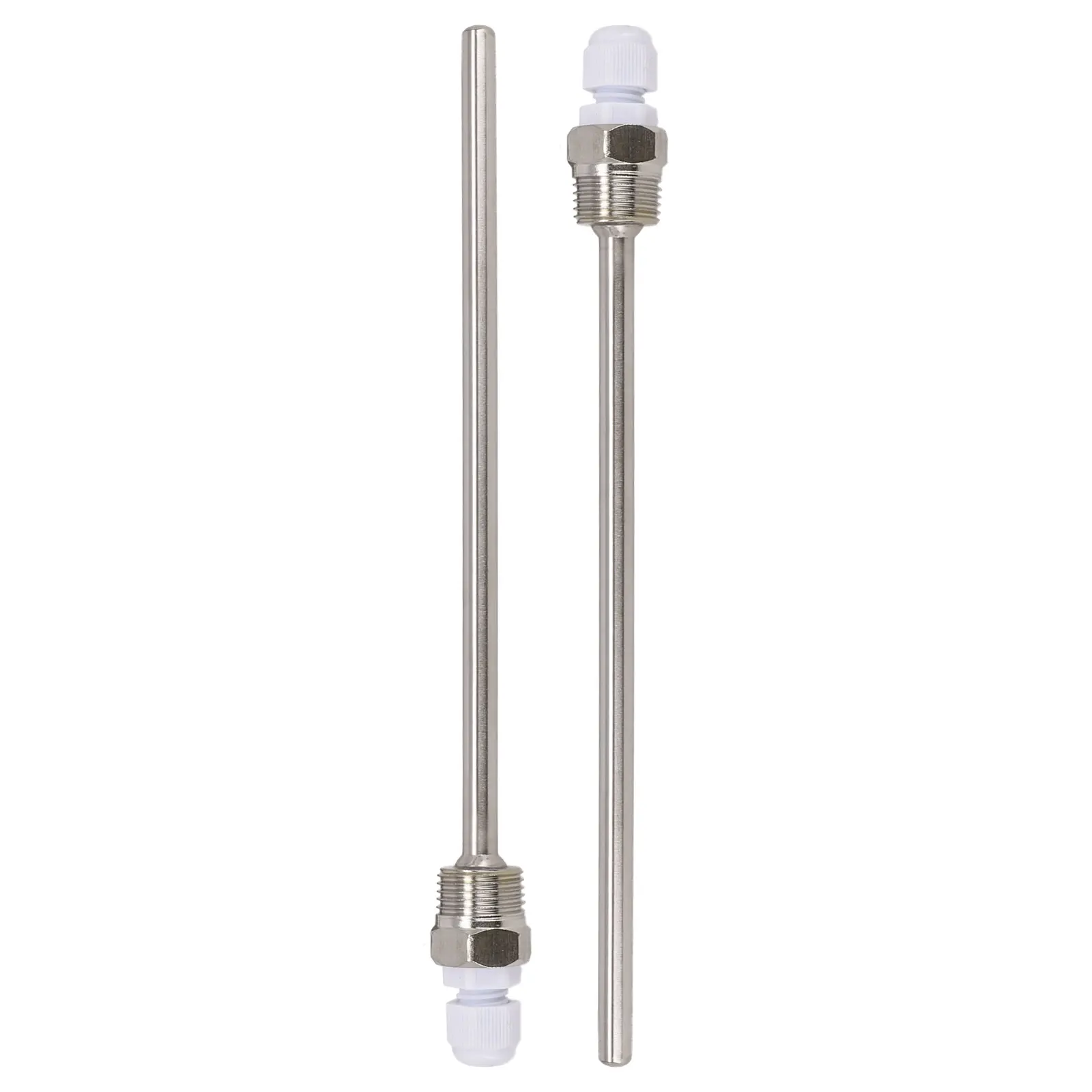 2pcs Stainless Steel Temperature Sensors Thermowell G 1/2 Inch Thread For Temperature Sensor Immersion Sleeve Pocket