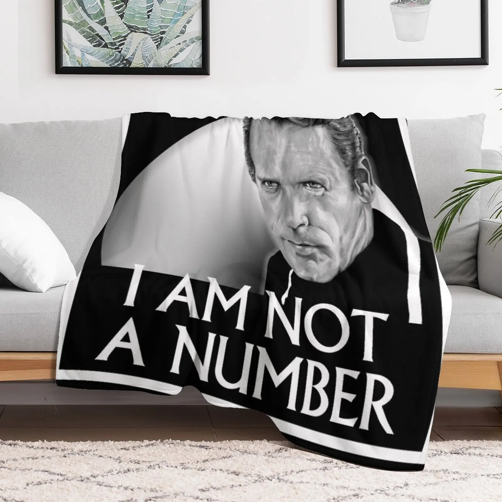 The Prisoner I AM NOT A NUMBER Throw Blanket Multi-Purpose Giant Sofa Blankets For Bed Heavy Blankets