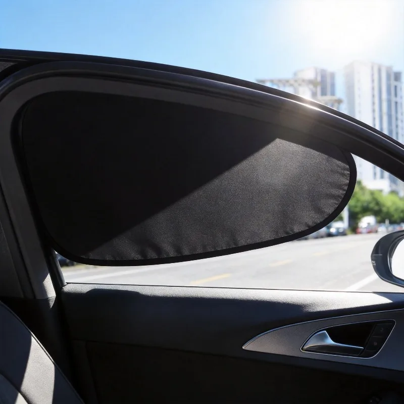 Electrostatic Car Side Window Sun Visor 4-Layer Sun Shade Curtains Anti-Glare UV-Blocker Auto Internal Blocker 99.9% UV New