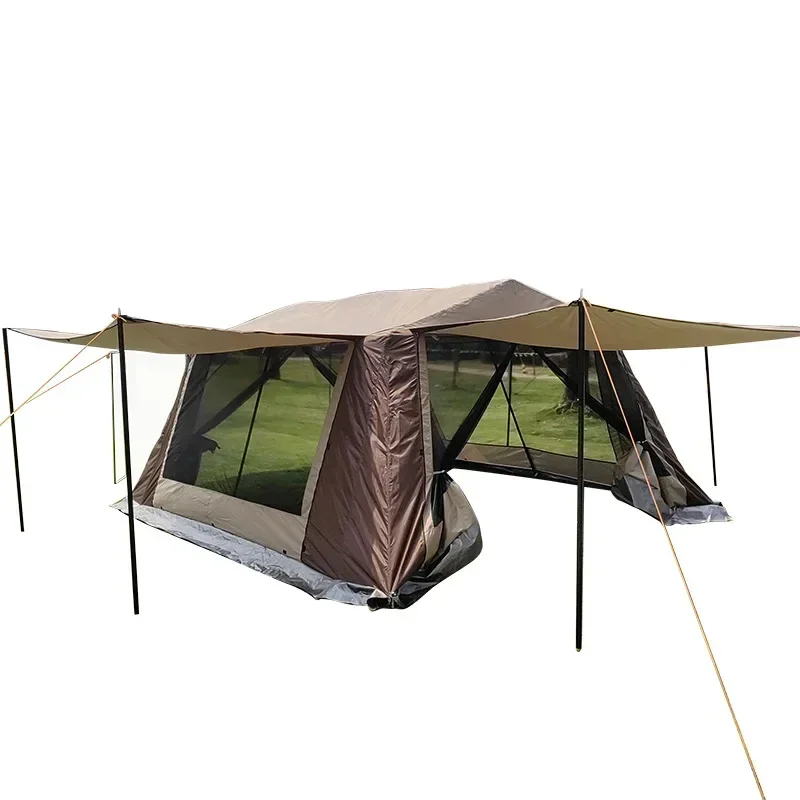 Monkey outdoor camping tent hardcore roof extra large space waterproof double mosquito net outdoor living room multi-purpose win