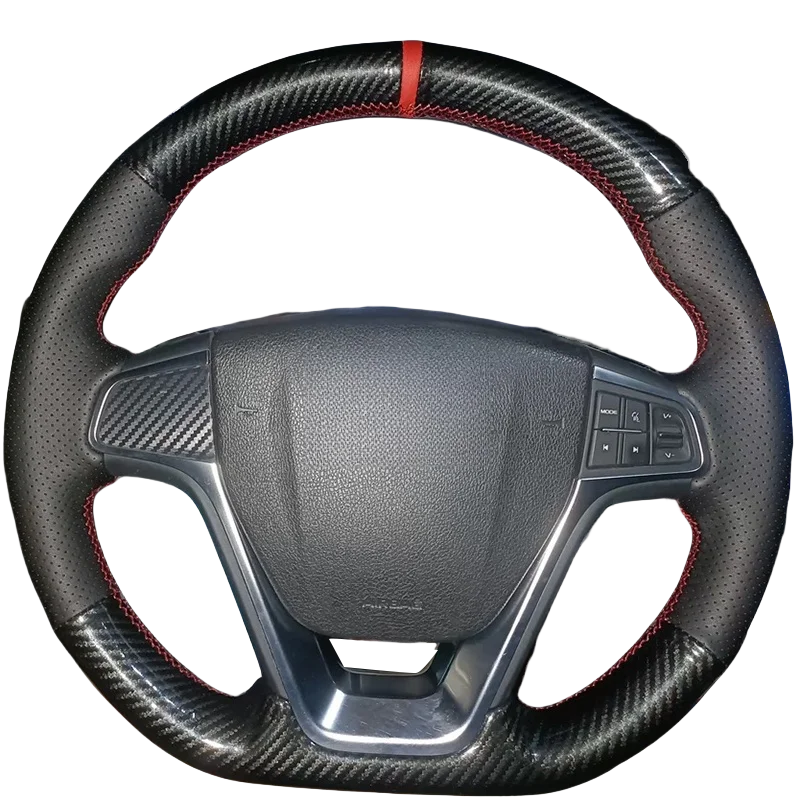 

Car Steering Wheel Cover Carbon Fiber Genuine Leather For Geely EMGRAND GS GL Steering-Wheel Cover Interior Accessories
