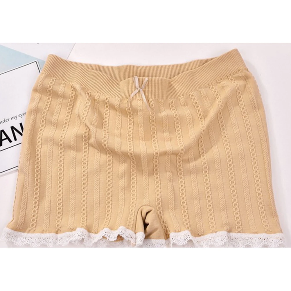 

Breathable Short Leggings Women Apricot Middle Waist Under Skirt Shorts Soft Elastic Boyshort Panty Underskirt Shorts