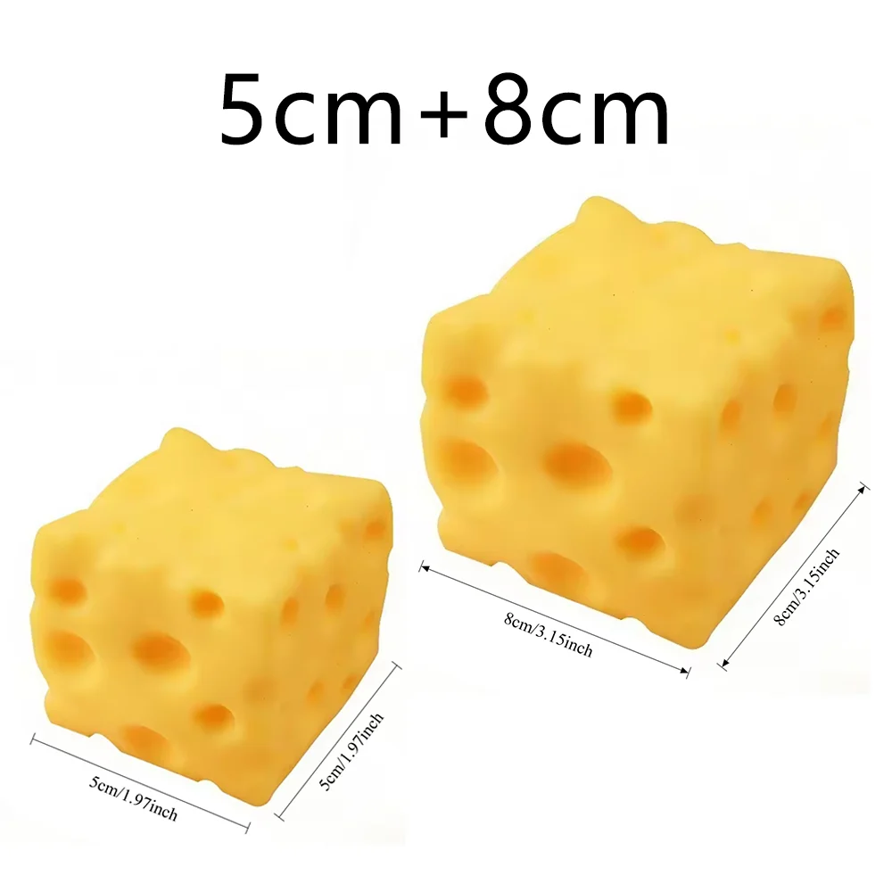 【Premium Gift】 Cheese Squishy Toy Giant Cube , Oversized Simulated Cheese Fidget Toy, Slow Rebound Shapable Stress Relief Ball