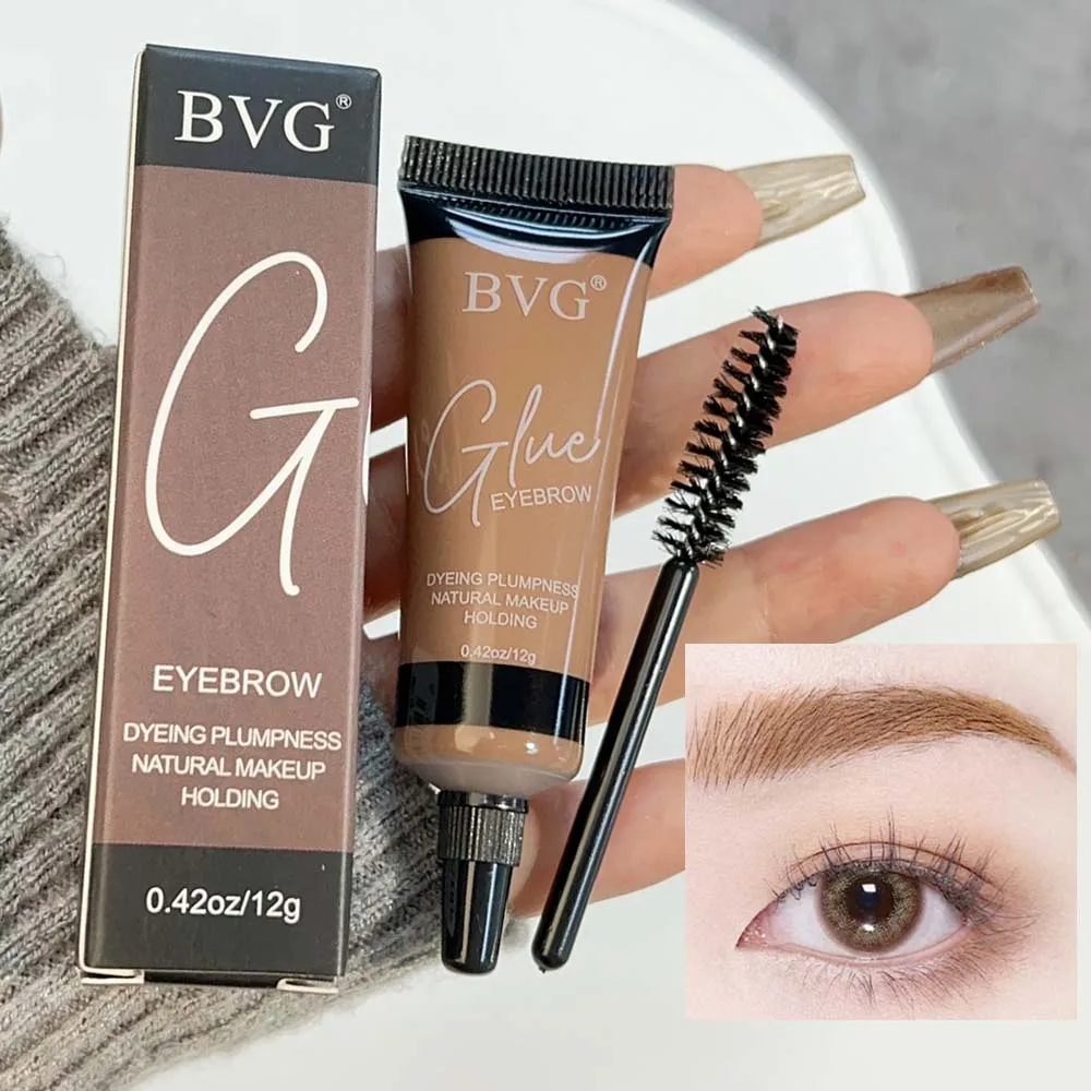 Natuurlijke Wenkbrauw Kleurstof Crème Waterdichte Zweetbestendige Fluwelen Kleurstof Wenkbrauw Crème Snel Verven Gladde Mascara Wenkbrauw 24 Uur Make-Up Vrouwen