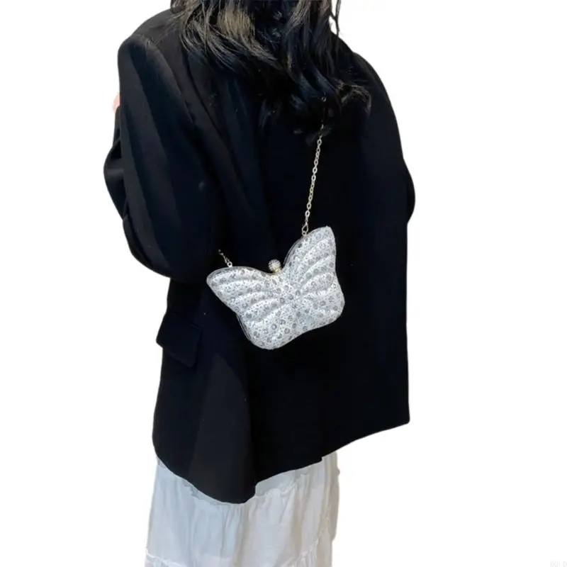D0UD Womens Crossbody Bag Girls Small Evening Bag Butterfly Shoulder Bag