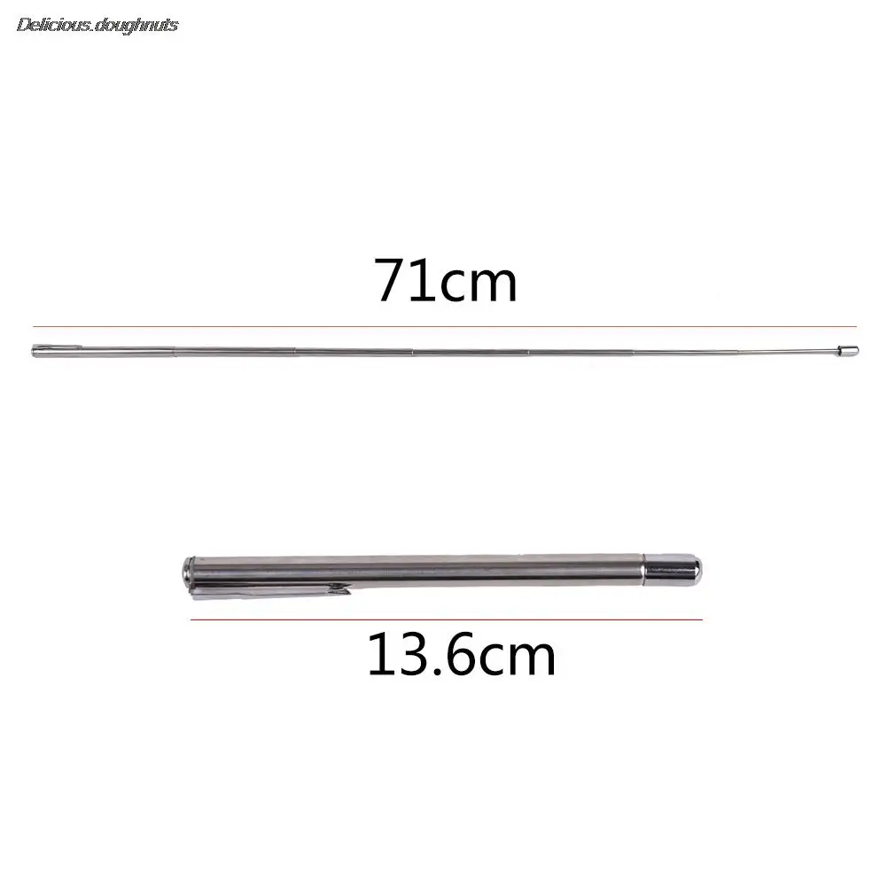 1Pc 6/7Section Pointer Pen Instrument Baton Stainless Steel Telescopic Magic Ballpoint Pen Kindergarten Teacher Education Supply