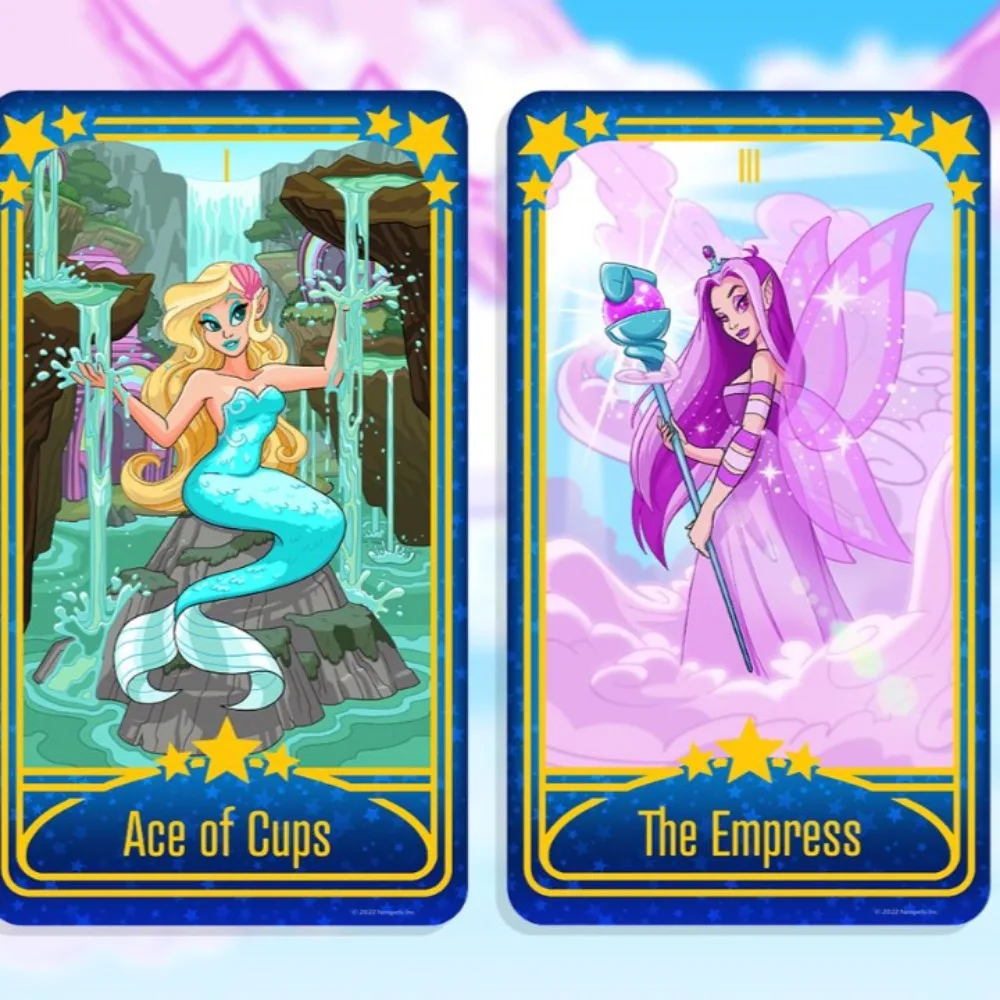 Neopets: The Official Tarot Deck: A 78-Card Deck Faerie Edition 10.3*6cm