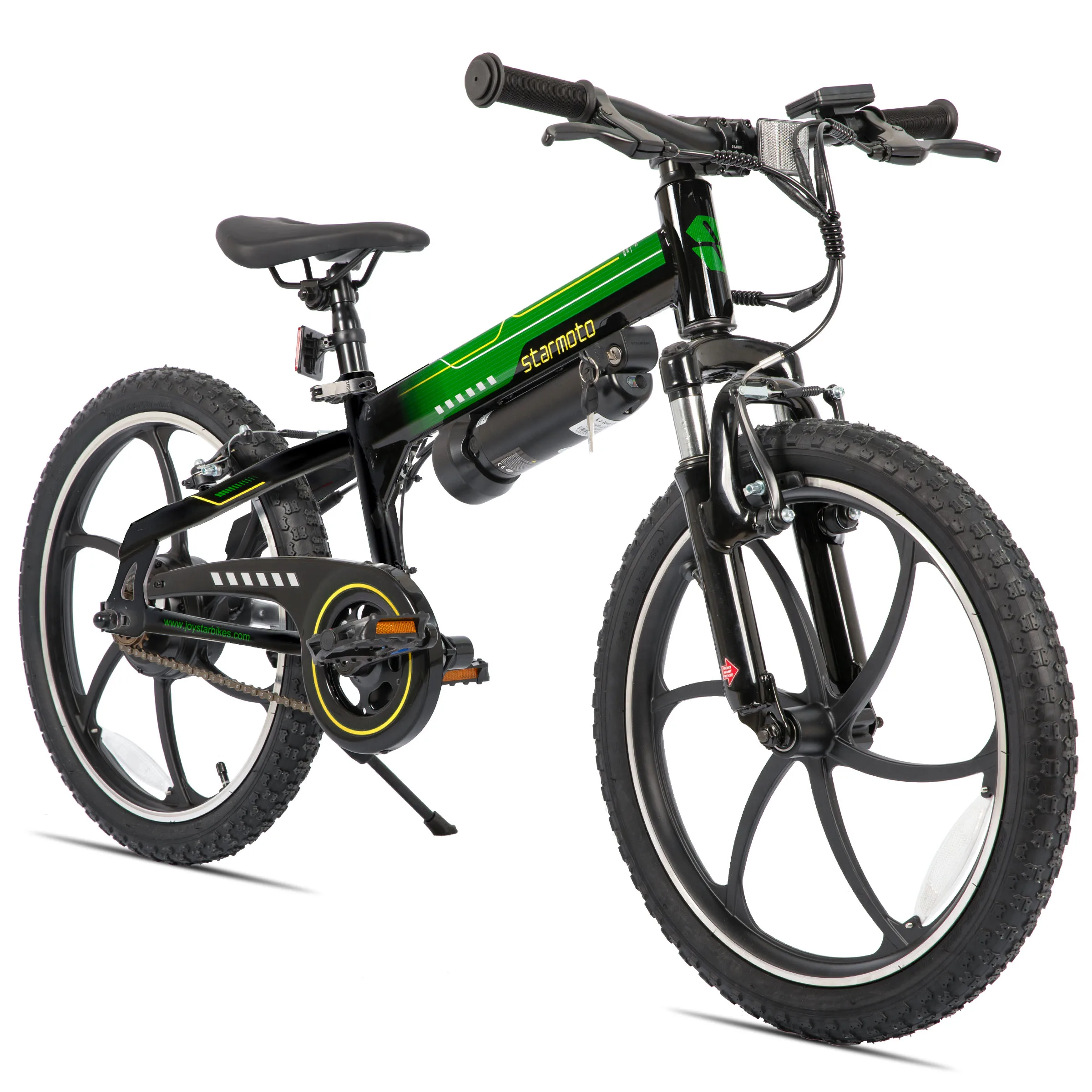 JOYSTAR 20 Inch Electric Bike for Kids & Teens Ages 7+ 250W Brushless Motor 15 Miles 15.5MPH Electric Mountain Bicycle Removable Battery Dual V-Brakes image 4