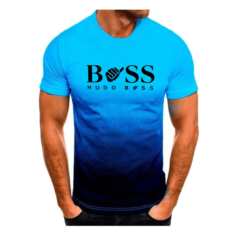 Sommer Herrenbekleidung: Trendige Sport-T-Shirts mit verschiedenen Prints, Kurzarm, schnelltrocknend, für Fitness und Freizeit – Herren-T-Shirts mit Farbverlauf – Detail 11