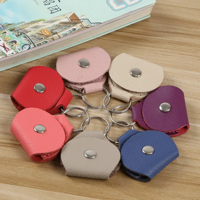 Wholesale High Quality Guitar Pick Bag Holder Genuine Leather Guitarra Plectrum Case Bag Keychain Shape Guitar Accessories