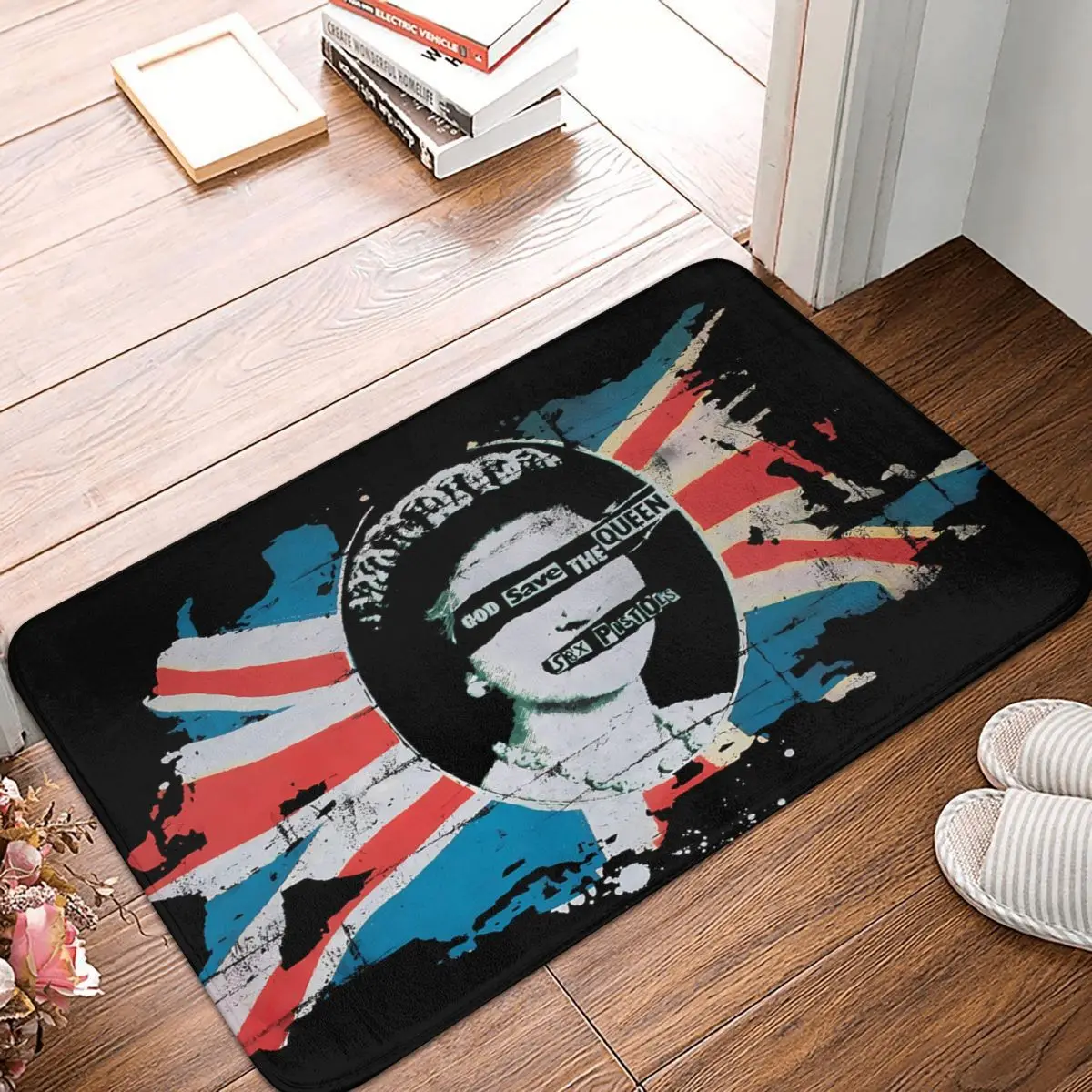 Official Licensed Sex Pistols God Save The Queen 40x60cm Carpet Polyester Floor Mats Mats Personalized Durable Outdoor