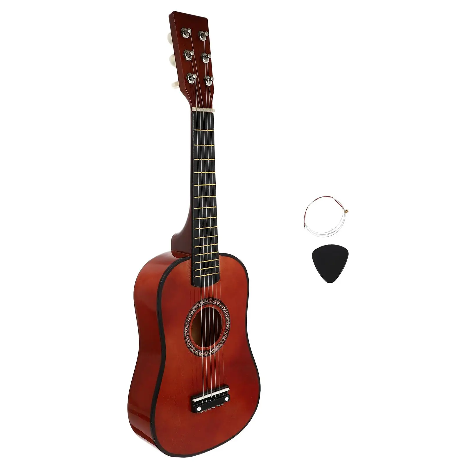 

Guitar Beginner Child Children Practicing Coffee Wood Acoustic for Kids