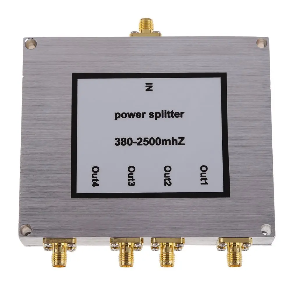 New 4 Way SMA Power Splitter 380mhz~2500MHz,SMA female power divider signal cable splitter female divider