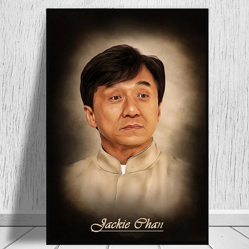 Famous Movie Star Jackie Chan Posters And Prints For Living Room Chinese Kung Fu Superstar Canvas Painting Wall Art Home Decor