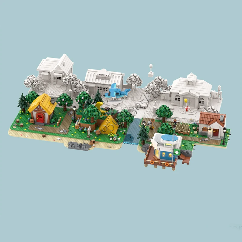 6276 قطعة العمارة في القرون الوسطى MOC وحدات الطوب مجموعة مدينة عرض الشارع نموذج وسط المدينة المباني كتلة عدة لتقوم بها بنفسك للطفل #6