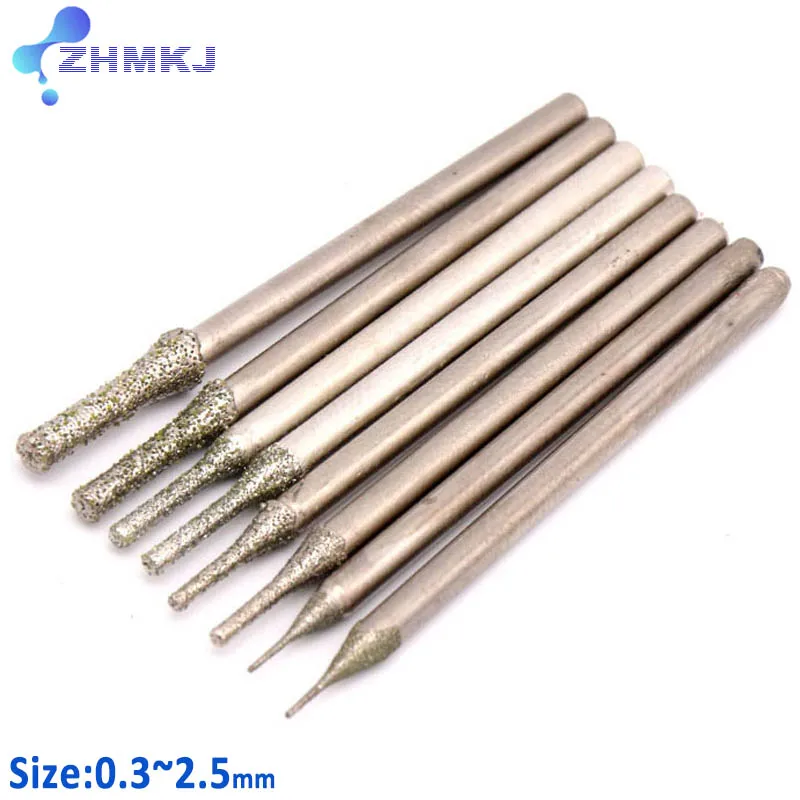 

Diamond Drilling Needle Grinding Head Burrs Bit Engraving For Dremel Carving Polishing Drill Tool Agate Jade Expanding Drill Bit