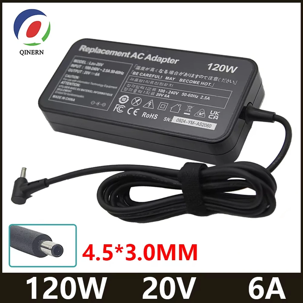 20V 6A 120W 4.5*3.0MM Laptop Adapter For Asus UX534FA UX534FT UX562FD UX562FDX UX562FN UX563FD X1402ZA X1403ZA X1502ZA