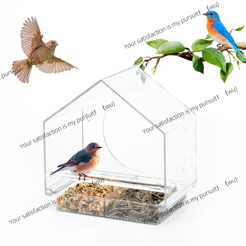 

Transparent Hanging Pet Bird Feeder