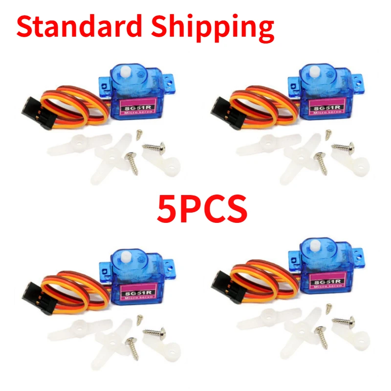 5PCS SG51R 5g Plastic Gear Digital Micro Servo for RC Airplane Drone Car Crawler Replacement DIY Parts