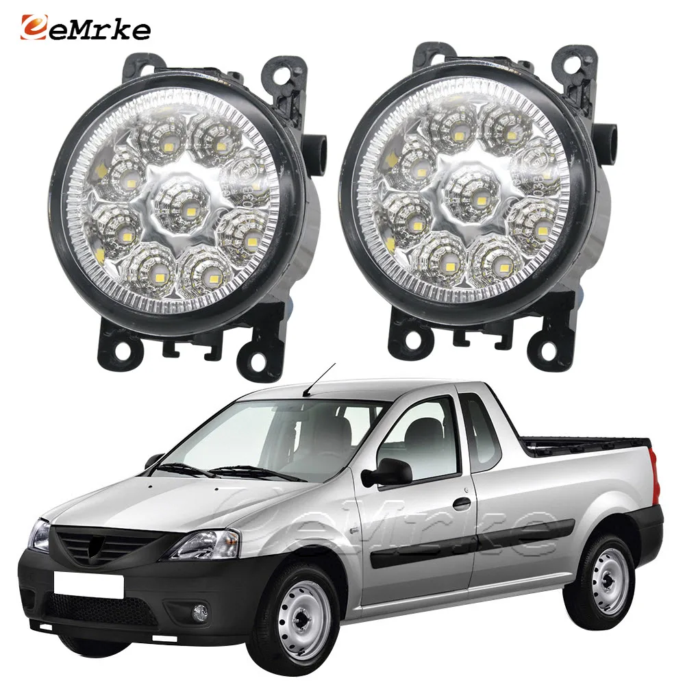 

Car Led Fog Lamp Assembly for Dacia Logan US_ Pickup Logan MCV 2007 2008 2009 / Renault Logan Brazil H11 Halogen Fog Lights DRL