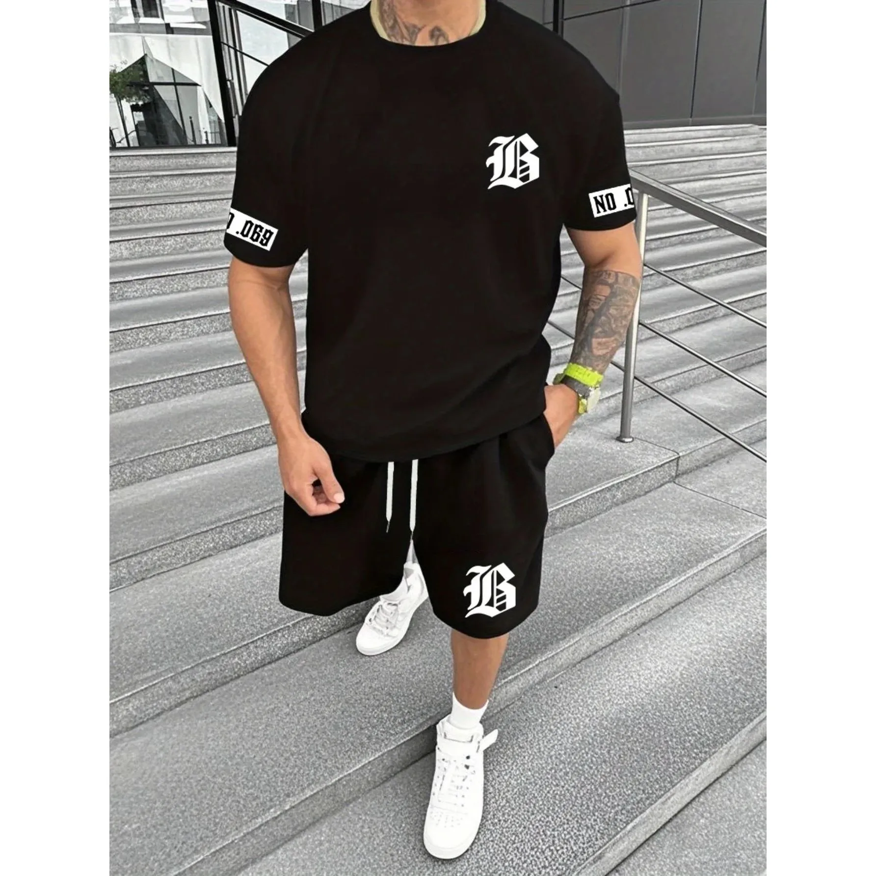 

ular 3D Printed Casual Simple Outdoor Street Men's Faion Set Autumn Season BuPaiDui Brand